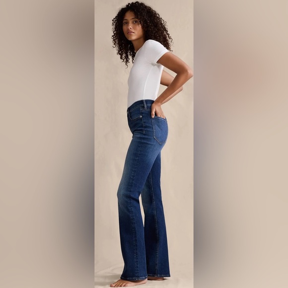 Banana Republic‎ High Rise Bootcut Jeans Size 26 2 Medium Light Wash Denim - Picture 1 of 16